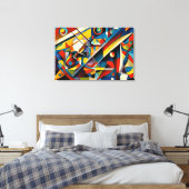 ABSTR_24-050, Abstracte galerijkunst Canvas Afdruk (Insitu (Slaapkamer))