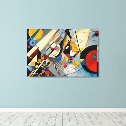 ABSTR_24-057, Abstracte galerijkunst Canvas Afdruk (Insitu (Houten vloer))