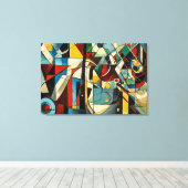 ABSTR_24-058, Abstracte galerijkunst Canvas Afdruk (Insitu (Houten vloer))