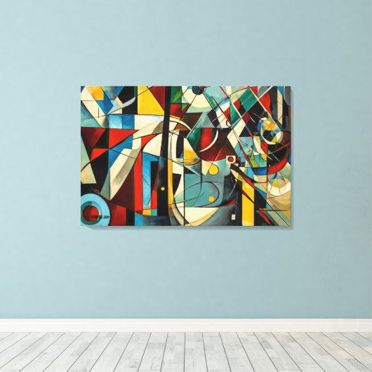 ABSTR_24-058, Abstracte galerijkunst Canvas Afdruk (Insitu (Houten vloer))