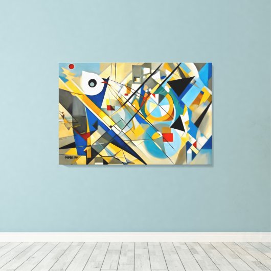 ABSTR_24-059, Abstracte galerijkunst Canvas Afdruk (Insitu (Houten vloer))