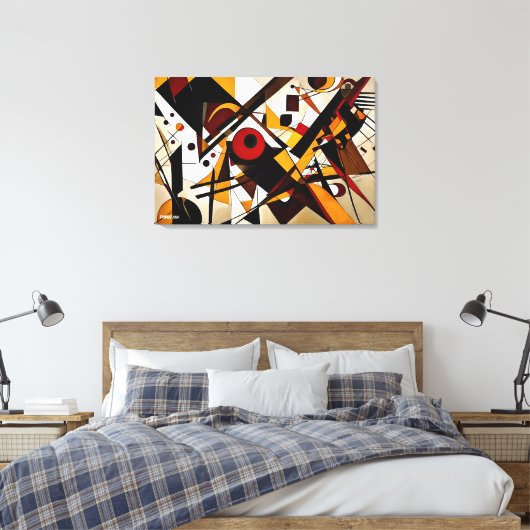 ABSTR_24-060, Abstracte galerijkunst Canvas Afdruk (Insitu (Slaapkamer))