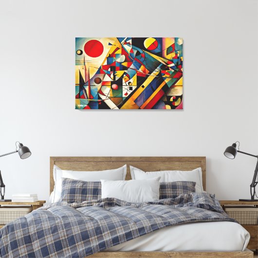 ABSTR_24-064, Abstracte galerijkunst Canvas Afdruk (Insitu (Slaapkamer))