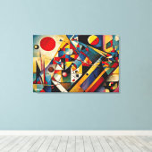 ABSTR_24-064, Abstracte galerijkunst Canvas Afdruk (Insitu (Houten vloer))