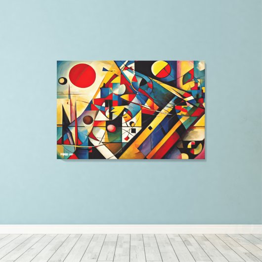 ABSTR_24-064, Abstracte galerijkunst Canvas Afdruk (Insitu (Houten vloer))