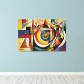 ABSTR_24-070, Abstracte galerijkunst Canvas Afdruk (Insitu (Houten vloer))