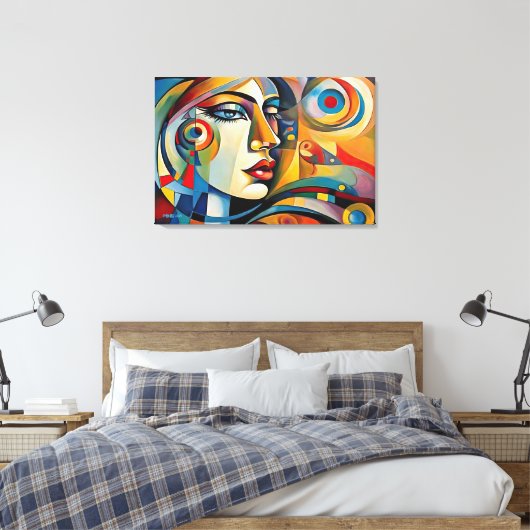 ABSTR_24-077, Abstracte Galerij Art Canvas Afdruk (Insitu (Slaapkamer))