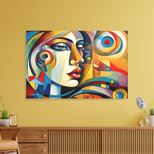 ABSTR_24-077, Abstracte Galerij Art Canvas Afdruk (Insitu (Woonkamer))