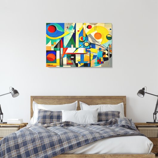 ABSTR_24-084, Abstracte galerijkunst Canvas Afdruk (Insitu (Slaapkamer))