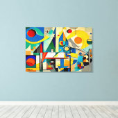 ABSTR_24-084, Abstracte galerijkunst Canvas Afdruk (Insitu (Houten vloer))