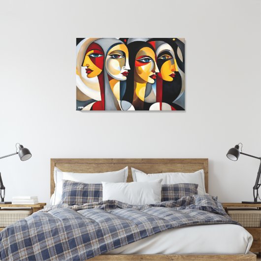 ABSTR_24-087, Abstracte galerijkunst Canvas Afdruk (Insitu (Slaapkamer))