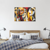 ABSTR_24-092, Abstracte Galerij Art Canvas Afdruk (Insitu (Slaapkamer))