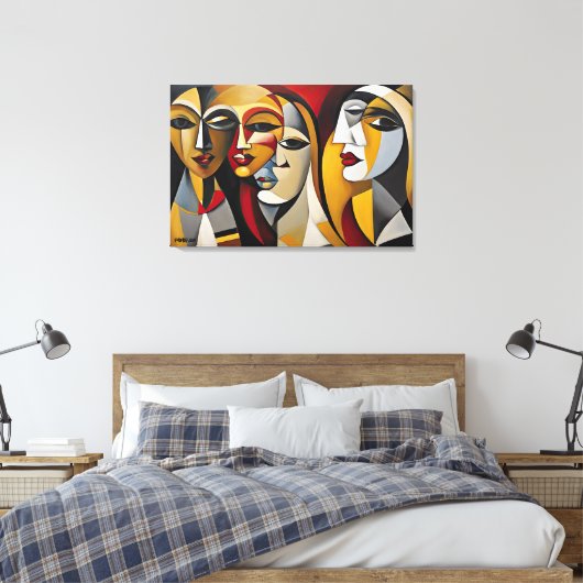 ABSTR_24-092, Abstracte Galerij Art Canvas Afdruk (Insitu (Slaapkamer))