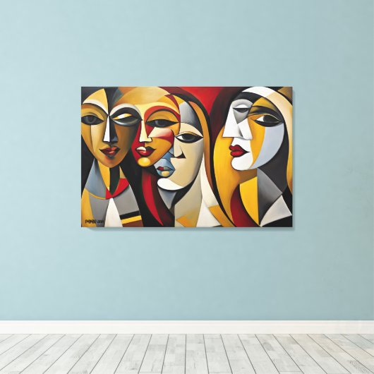 ABSTR_24-092, Abstracte Galerij Art Canvas Afdruk (Insitu (Houten vloer))