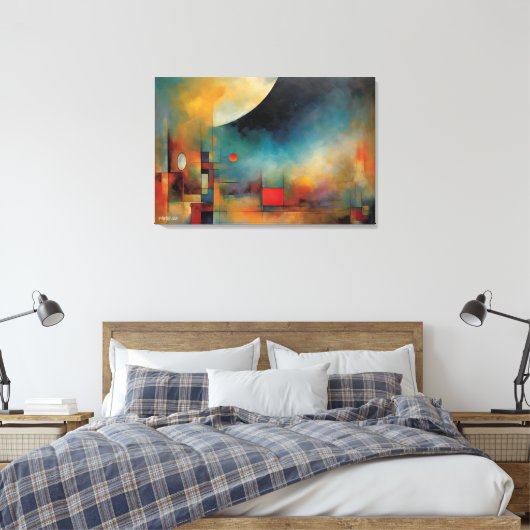 ABSTR_24-093, Abstracte Galerij Art Canvas Afdruk (Insitu (Slaapkamer))