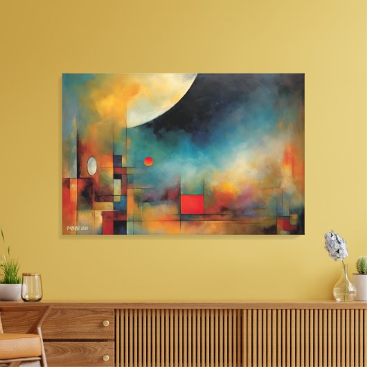 ABSTR_24-093, Abstracte Galerij Art Canvas Afdruk (Insitu (Woonkamer))