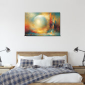 ABSTR_24-096, Abstracte Galerij Art Canvas Afdruk (Insitu (Slaapkamer))