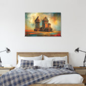 ABSTR_24-097, Abstracte Galerij Art Canvas Afdruk (Insitu (Slaapkamer))