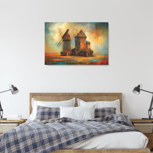 ABSTR_24-097, Abstracte Galerij Art Canvas Afdruk (Insitu (Slaapkamer))