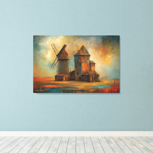 ABSTR_24-097, Abstracte Galerij Art Canvas Afdruk (Insitu (Houten vloer))