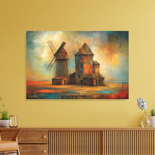 ABSTR_24-097, Abstracte Galerij Art Canvas Afdruk (Insitu (Woonkamer))