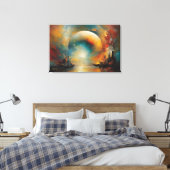 ABSTR_24_100, Abstracte galerijkunst Canvas Afdruk (Insitu (Slaapkamer))