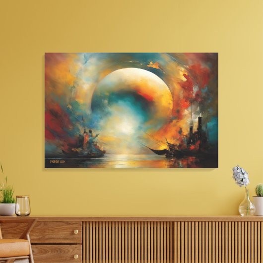 ABSTR_24_100, Abstracte galerijkunst Canvas Afdruk (Insitu (Woonkamer))