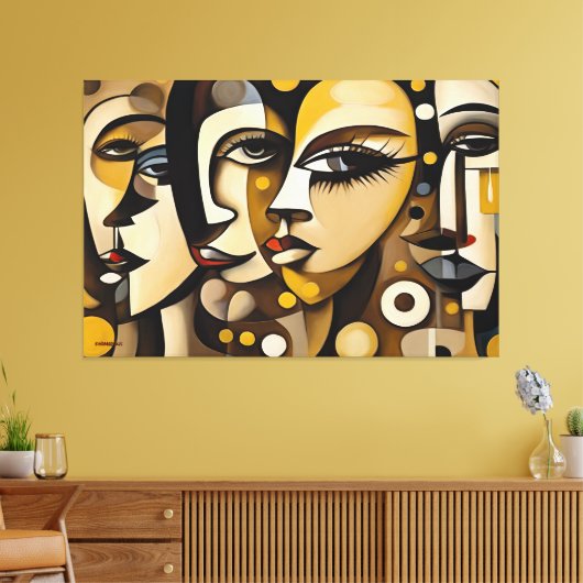 ABSTR_25-005 Abstracte Galerij Art Canvas Afdruk (Insitu (Woonkamer))