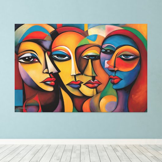 ABSTR_25_009 Abstracte galerij Art Canvas Afdruk (Insitu (Houten vloer))