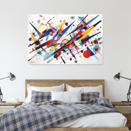 ABSTR_25-012 Abstracte kunst Canvas Print (Insitu (Slaapkamer))