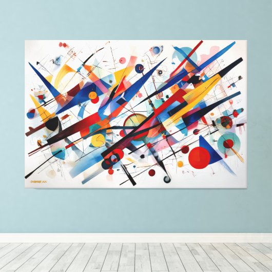 ABSTR_25-012 Abstracte kunst Canvas Print (Insitu (Houten vloer))