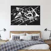 ABSTR_25-029 Abstracte kunst Canvas Print (Insitu (Slaapkamer))