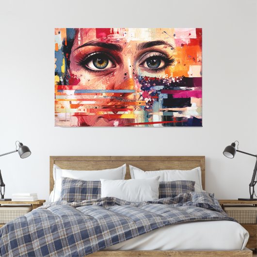 ABSTR_25-035 Abstracte kunst Canvas Print (Insitu (Slaapkamer))