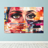 ABSTR_25-035 Abstracte kunst Canvas Print (Insitu (Houten vloer))