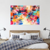 ABSTR_25-037 Abstracte kunst Canvas Print (Insitu (Slaapkamer))