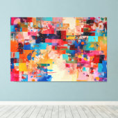 ABSTR_25-037 Abstracte kunst Canvas Print (Insitu (Houten vloer))