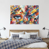 ABSTR_25-038 Abstracte kunst Canvas Print (Insitu (Slaapkamer))