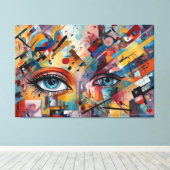 ABSTR_25-038 Abstracte kunst Canvas Print (Insitu (Houten vloer))