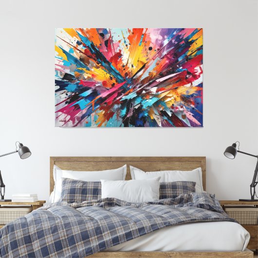ABSTR_25-039 Abstracte kunst Canvas Print (Insitu (Slaapkamer))