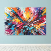 ABSTR_25-039 Abstracte kunst Canvas Print (Insitu (Houten vloer))