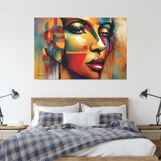 ABSTR_25-043 Abstracte kunst Canvas Print (Insitu (Slaapkamer))