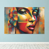 ABSTR_25-043 Abstracte kunst Canvas Print (Insitu (Houten vloer))
