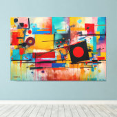 ABSTR_25-051 Abstracte kunst Canvas Print (Insitu (Houten vloer))