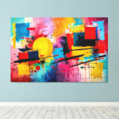 ABSTR_25-057 Abstracte kunst Canvas Print (Insitu (Houten vloer))