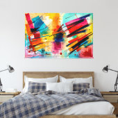 ABSTR_25-058 Abstracte kunst Canvas Print (Insitu (Slaapkamer))