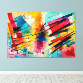ABSTR_25-058 Abstracte kunst Canvas Print (Insitu (Houten vloer))
