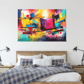 ABSTR_25-065 Abstracte kunst Canvas Print (Insitu (Slaapkamer))