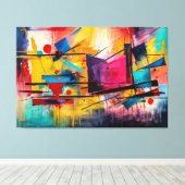 ABSTR_25-065 Abstracte kunst Canvas Print (Insitu (Houten vloer))