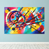 ABSTR_25-067 Abstracte kunst Canvas Print (Insitu (Houten vloer))