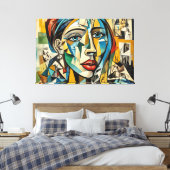 ABSTR_25-06 Abstracte kunst Canvas Print (Insitu (Slaapkamer))